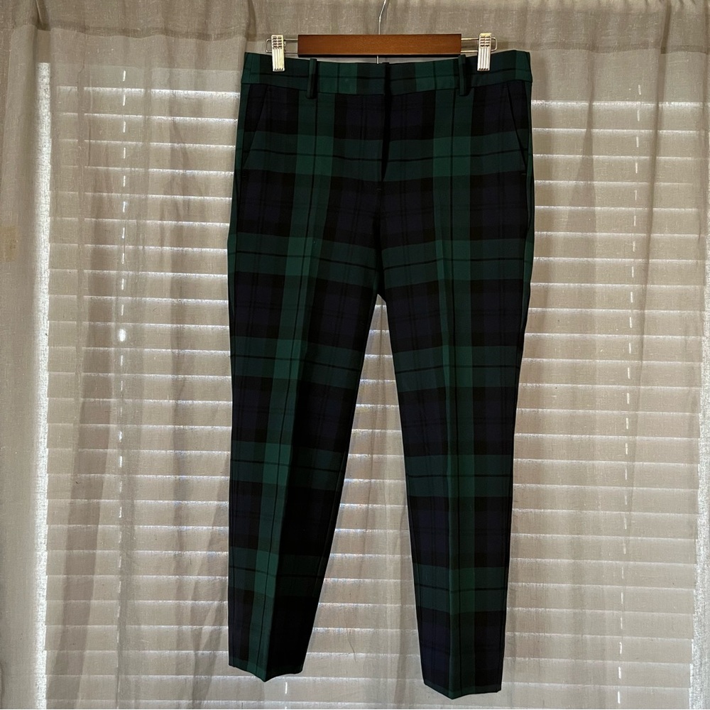 Plaid cropped trousers